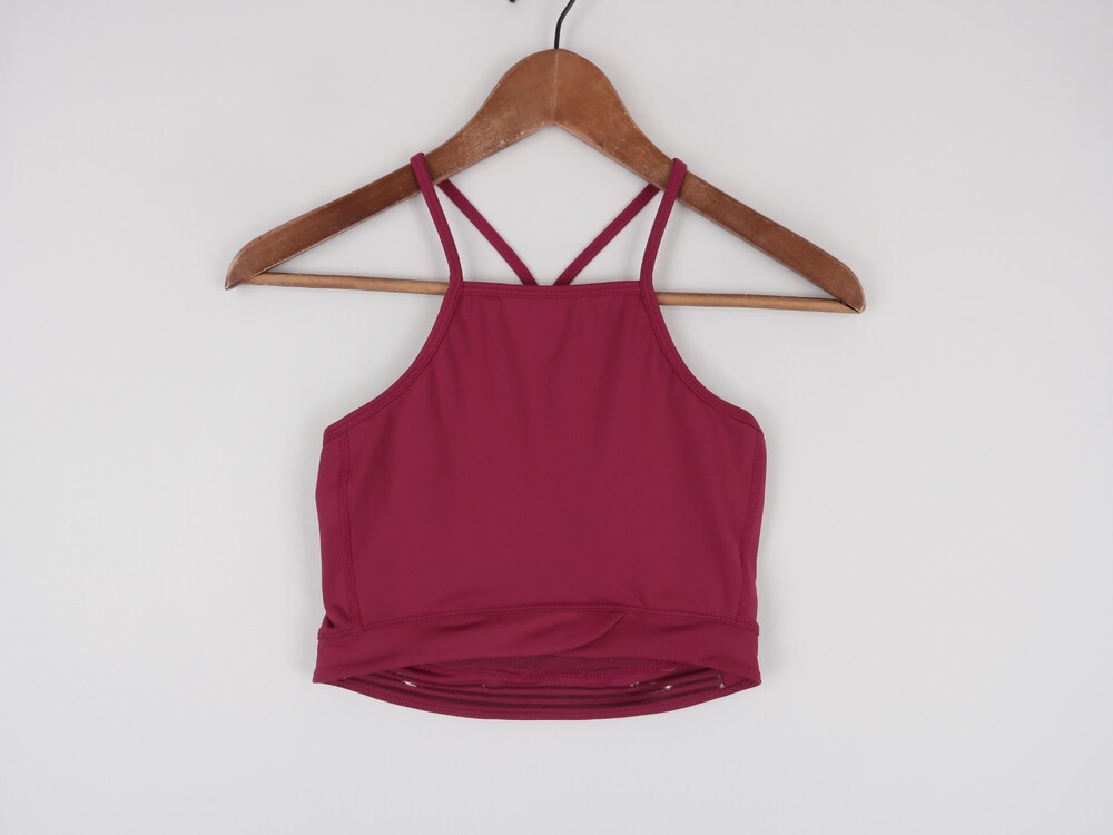 FP Movement In The Saddle Cami Womens S Mulberry Halter Crop Top Activewear